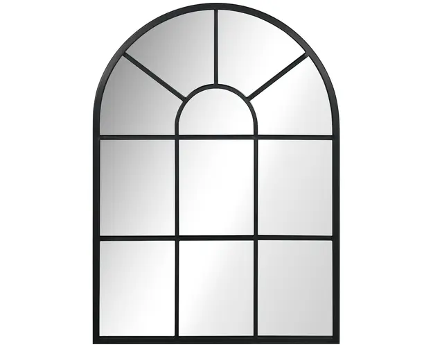 HOMCOM Oglinda Arcuita Moderna de Perete, 70x50 cm, Design Fereastra, Decor Sufragerie si Dormitor | Aosom Romania