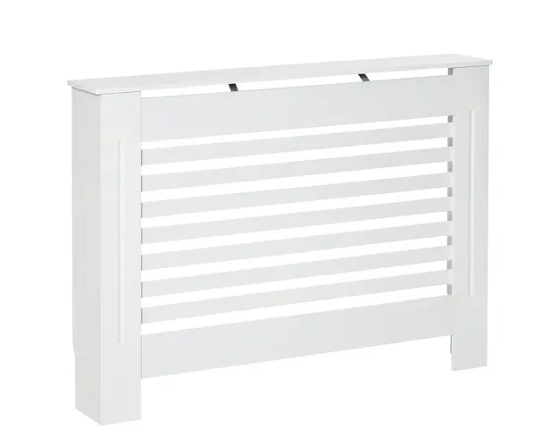 HOMCOM Masca pentru calorifere, sipci MDF, 12x19x81cm, alb | Aosom Romania