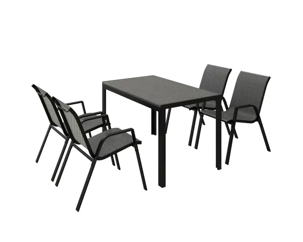 Set de mobilier de gradina din ratan Outsunny cu 4 locuri cu masa | Aosom Romania