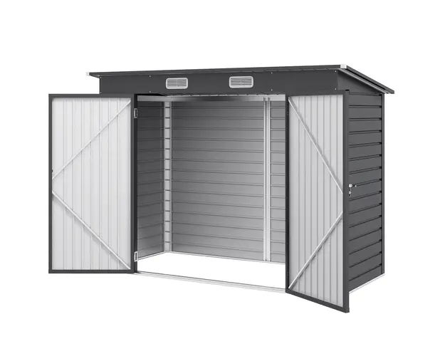 Outsunny Sopron de Gradina de 8 x 4FT Galvanizat Sopron din Metal