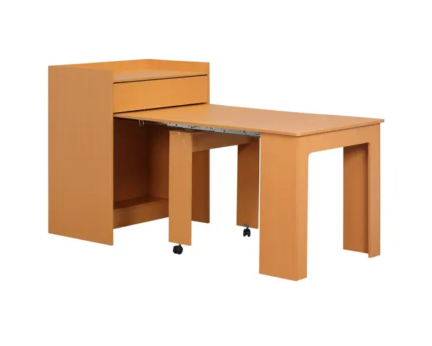 HOMCOM Masa de Sufragerie Pliabila si Extensibila, Design Modern pentru Spatii Mici, Bucatarie, Finisaj Natural | Aosom Romania