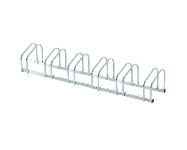 Suport de parcare pentru 6 biciclete din tuburi de otel Q235, 179x33x27cm, argintiu HOMCOM | Aosom Romania