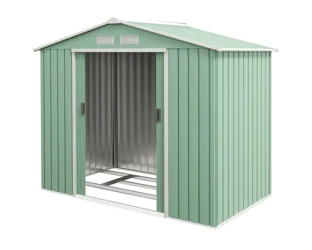 Outsunny Sopron de Gradina pentru Depozitare Unelte, 213x130x185cm, Verde Deschis
