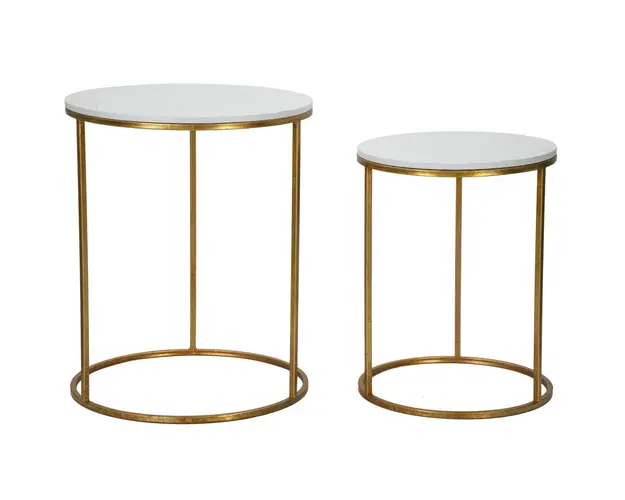 Mauro Ferretti Pereche De Mese Mici Simply Marmura Cm Ø 52X63-42X53