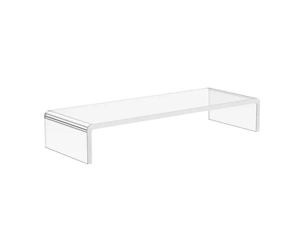 Suport transparent pentru monitor HOMCOM 53x19x9cm | Aosom Romania