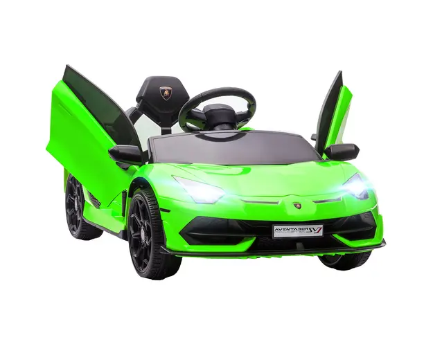 HOMCOM Masinuta Electrica pentru Copii de 3-5 Ani cu Usi Fluture si Telecomanda, 107,5x63x42 cm, Verde | Aosom Romania