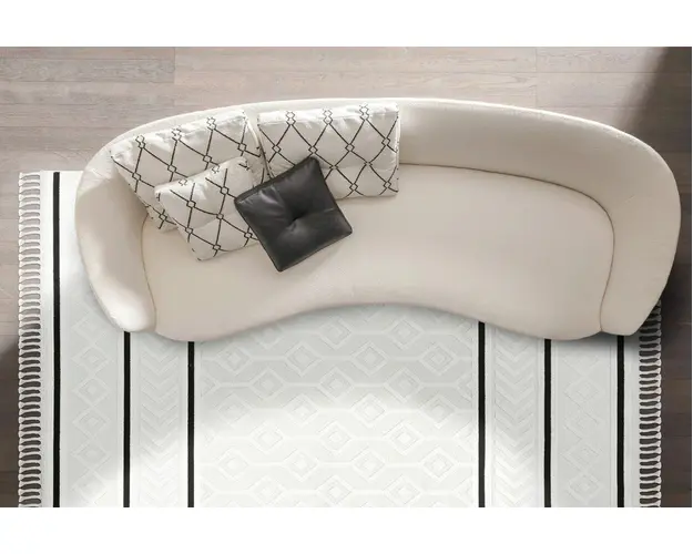 Covor, 33405A Malta, 80x150 cm, Poliester, Crem