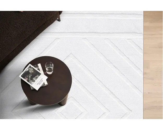 Covor, 58646A Silva, 80x150 cm, Polipropilena, Alb