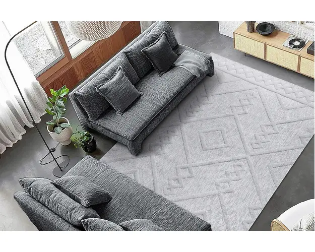 Covor, 58647A Silva, 80x150 cm, Polipropilena, Alb