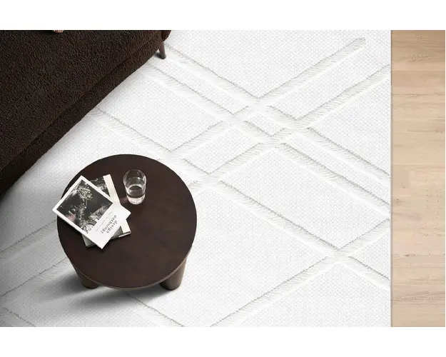 Covor, 58649A Silva, 80x150 cm, Polipropilena, Alb