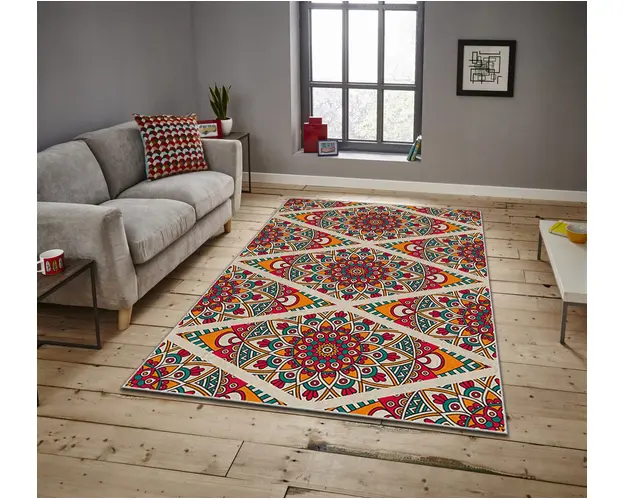 Covor, ASR CRPT-117 , 100x180 cm, Poliester, Multicolor