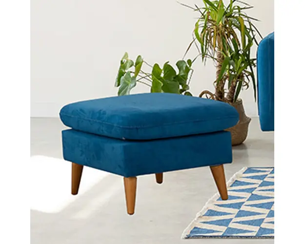 Bancheta, Unique Design, 867UNQ1043, Lemn de pin, Albastru inchis
