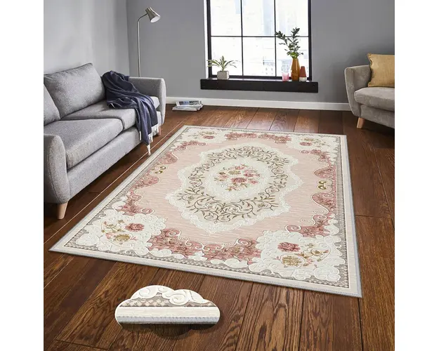 Covor de hol, EEXFAB696, 100x150 cm, Poliester, Multicolor