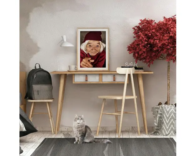 Birou, Mod Design, Soomin, 120x74x60 cm, Stejar / Alb