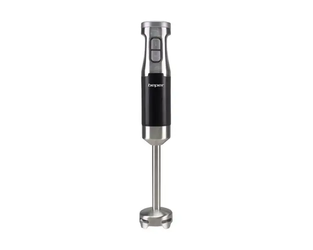 Blender vertical Beper, 600 W, 6.5x6.5x38.3 cm, ABS, inox, negru/argintiu