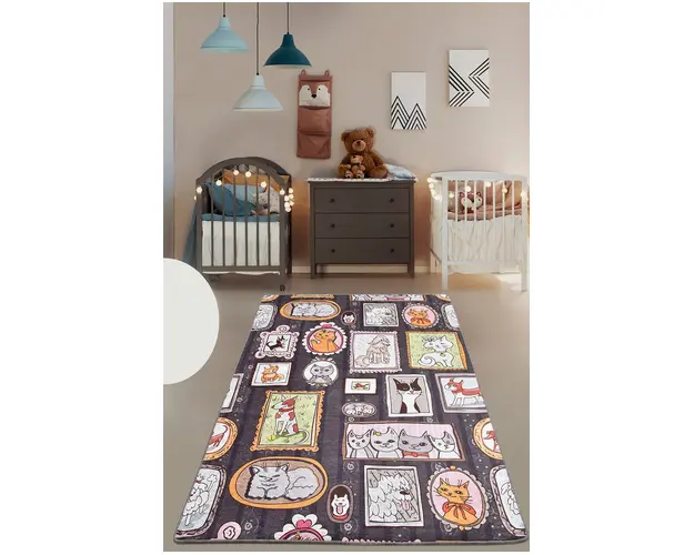 Covor, Frame Cats and Dogs DJT , 120x180 cm, Catifea, Multicolor