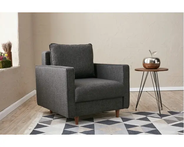 Fotoliu, Balcab Home, 825BLC2770, Lemn de brad / PAL, Antracit