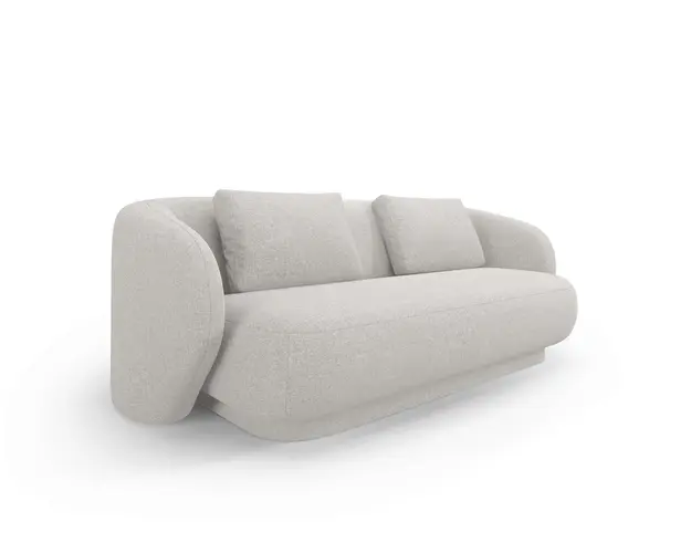 Canapea 2 locuri, Camden, Cosmopolitan Design, 169x102x72 cm, tesatura chenille, argintiu