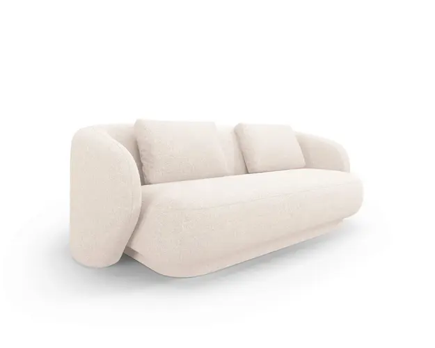 Canapea 2 locuri, Camden, Cosmopolitan Design, 169x102x72 cm, tesatura chenille, bej deschis