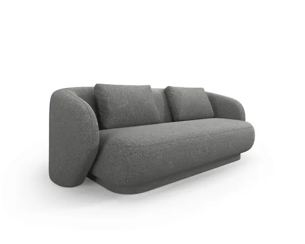 Canapea 2 locuri, Camden, Cosmopolitan Design, 169x102x72 cm, tesatura chenille, gri inchis