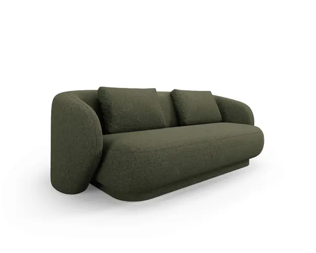 Canapea 2 locuri, Camden, Cosmopolitan Design, 169x102x72 cm, tesatura chenille, verde