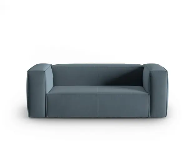 Canapea 2 locuri, Mackay, Cosmopolitan Design, 150x94x73 cm, catifea, albastru royal