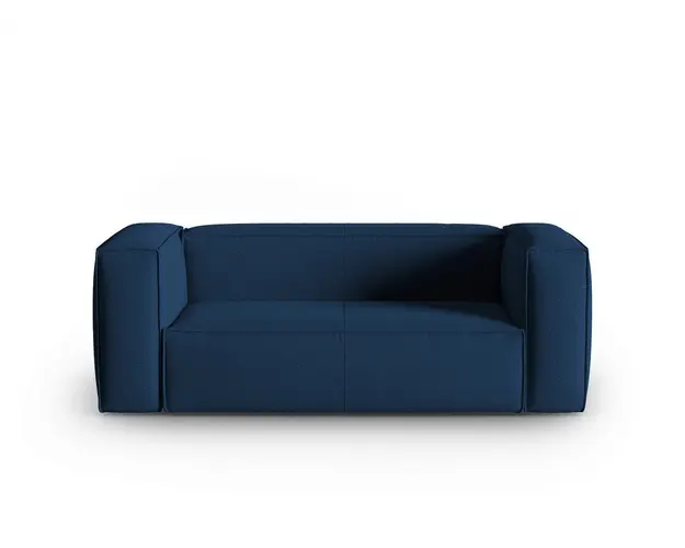 Canapea 2 locuri, Mackay, Cosmopolitan Design, 150x94x73 cm, catifea tricotata, albastru inchis
