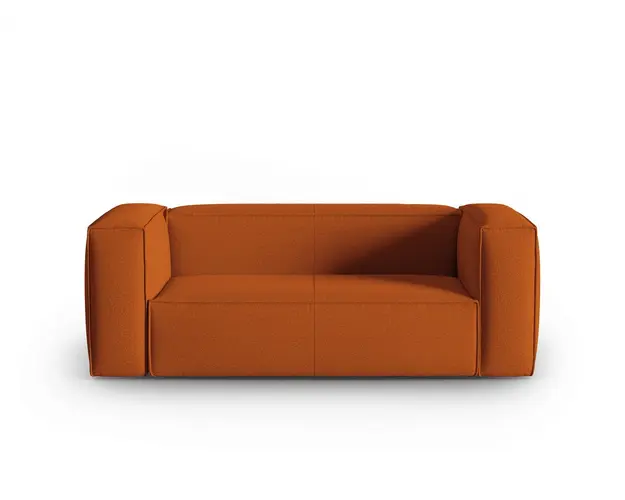 Canapea 2 locuri, Mackay, Cosmopolitan Design, 150x94x73 cm, catifea tricotata, teracota