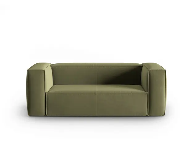 Canapea 2 locuri, Mackay, Cosmopolitan Design, 150x94x73 cm, catifea, verde deschis