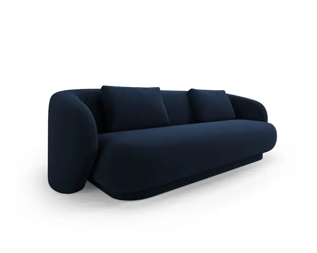 Canapea 3 locuri, Camden, Cosmopolitan Design, 204x102x72 cm, catifea, albastru royal