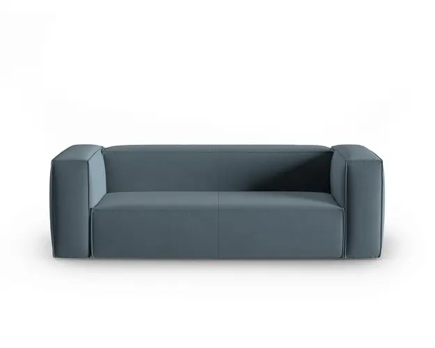 Canapea 3 locuri, Mackay, Cosmopolitan Design, 200x94x73 cm, catifea, albastru