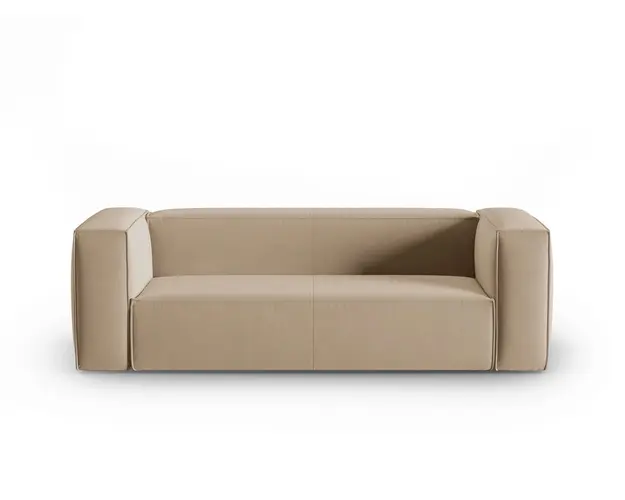Canapea 3 locuri, Mackay, Cosmopolitan Design, 200x94x73 cm, catifea, bej sand