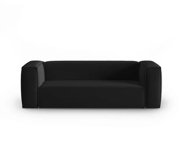 Canapea 3 locuri, Mackay, Cosmopolitan Design, 200x94x73 cm, catifea, negru