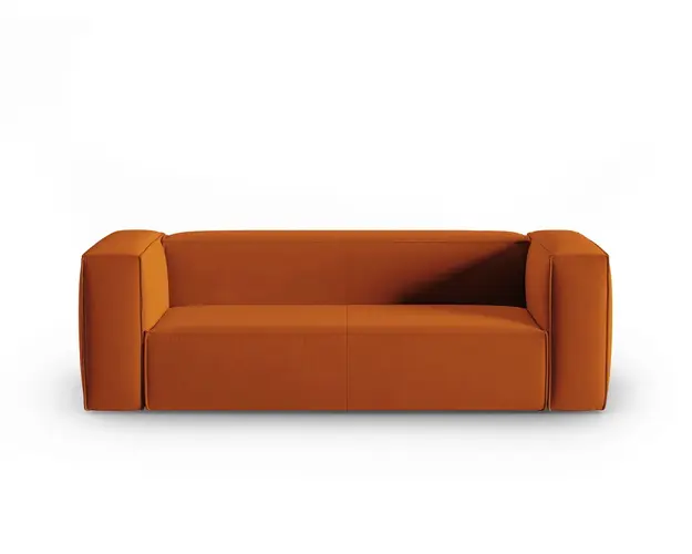 Canapea 3 locuri, Mackay, Cosmopolitan Design, 200x94x73 cm, catifea, teracota