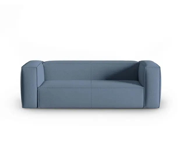 Canapea 3 locuri, Mackay, Cosmopolitan Design, 200x94x73 cm, catifea tricotata, albastru jeans