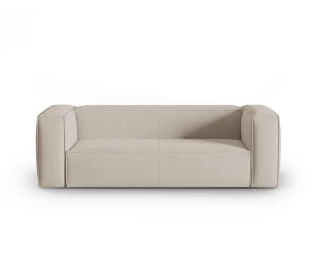 Canapea 3 locuri, Mackay, Cosmopolitan Design, 200x94x73 cm, catifea tricotata, bej