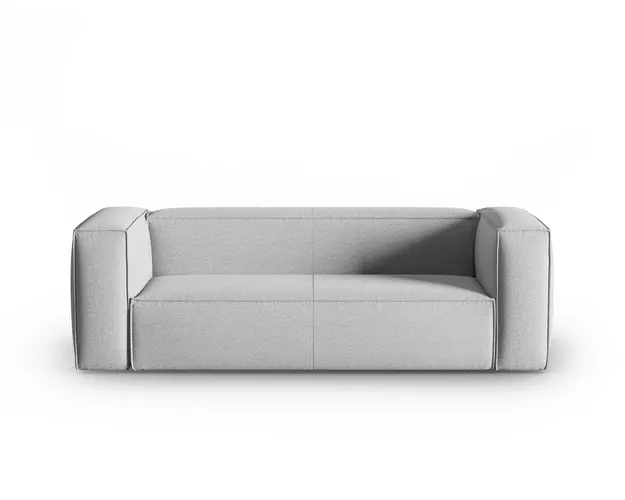 Canapea 3 locuri, Mackay, Cosmopolitan Design, 200x94x73 cm, catifea tricotata, gri