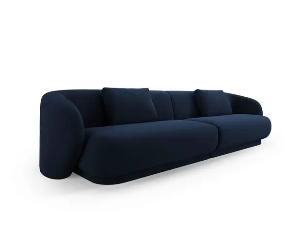 Canapea 4 locuri, Camden, Cosmopolitan Design, 304x102x72 cm, catifea, albastru royal