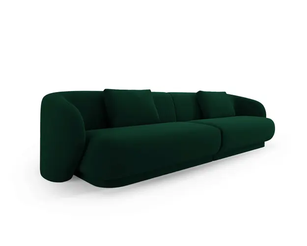 Canapea 4 locuri, Camden, Cosmopolitan Design, 304x102x72 cm, catifea, verde bottle
