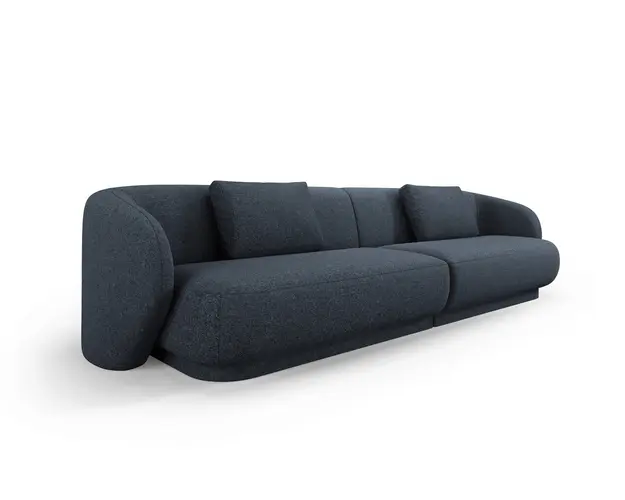 Canapea 4 locuri, Camden, Cosmopolitan Design, 304x102x72 cm, tesatura chenille, albastru