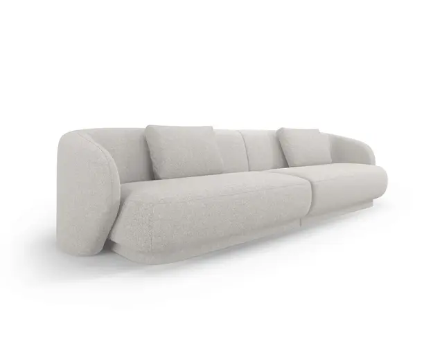 Canapea 4 locuri, Camden, Cosmopolitan Design, 304x102x72 cm, tesatura chenille, argintiu