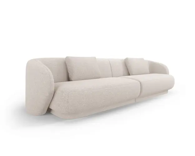 Canapea 4 locuri, Camden, Cosmopolitan Design, 304x102x72 cm, tesatura chenille, bej