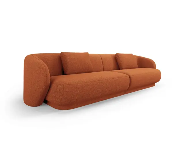 Canapea 4 locuri, Camden, Cosmopolitan Design, 304x102x72 cm, tesatura chenille, teracota