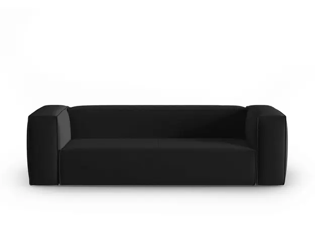 Canapea 4 locuri, Mackay, Cosmopolitan Design, 230x94x73 cm, catifea, negru