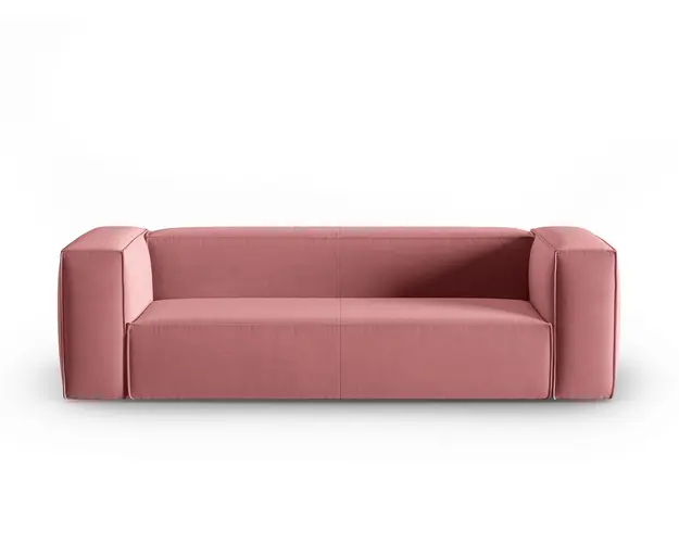 Canapea 4 locuri, Mackay, Cosmopolitan Design, 230x94x73 cm, catifea, roz somon