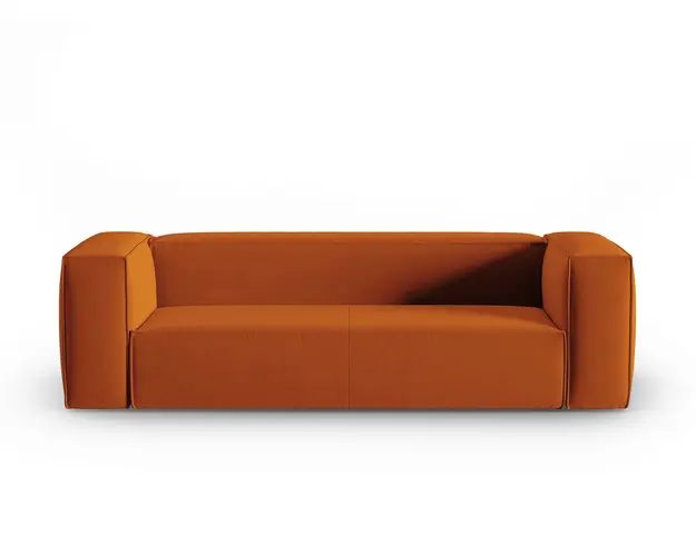 Canapea 4 locuri, Mackay, Cosmopolitan Design, 230x94x73 cm, catifea, teracota