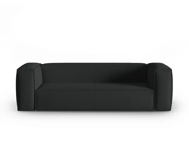 Canapea 4 locuri, Mackay, Cosmopolitan Design, 230x94x73 cm, catifea tricotata, antracit