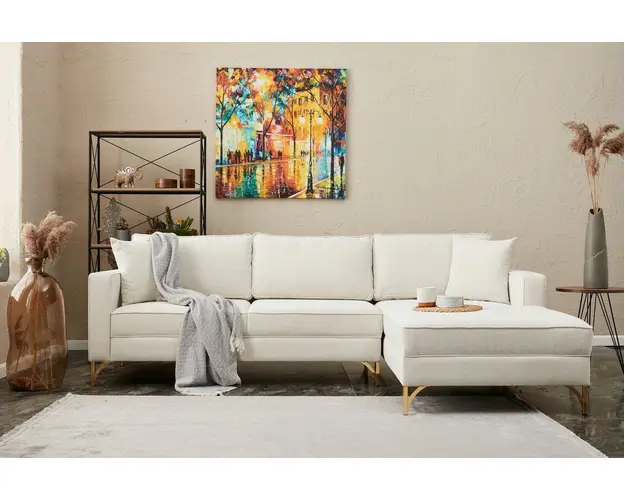 Coltar, Balcab Home, 825BLC2799, Lemn de fag, Crem / Aur