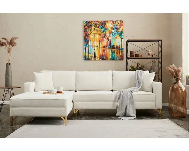 Coltar, Balcab Home, 825BLC2801, Lemn de fag, Crem / Aur