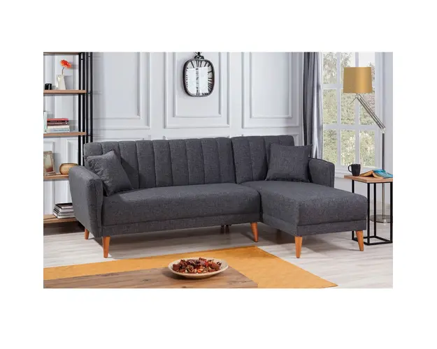 Coltar, Unique Design, 867UNQ1404, Lemn de carpen / Metal, Gri inchis